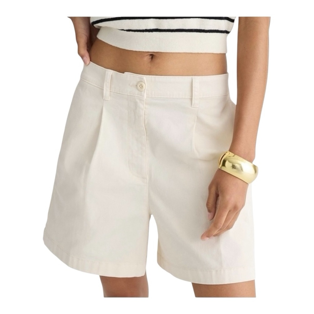NWOT J.Crew Pleated Capeside Chino Short Sz 6 BQ799
